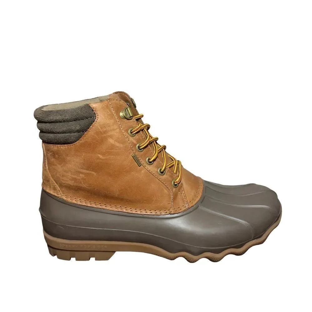 Sperry Tan and Gray Rain Boots size 9.5